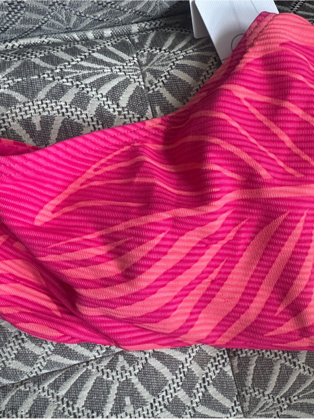 Sunsets Collins Hipster Bikini Bottom S Pink Blushing Palms Rib NWT - Picture 8 of 8